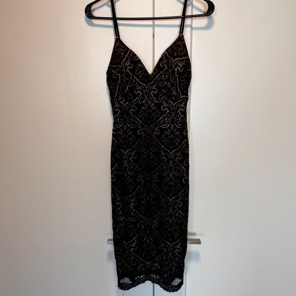 Lock & Key Black Lace Bodycon Dress